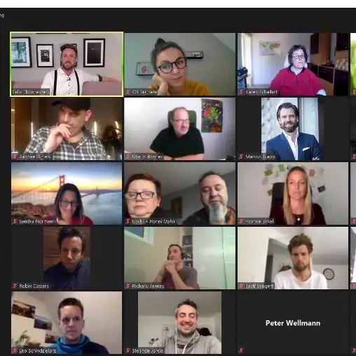 Business Club One Live Coaching Zoom-Meeting Screenshot des Business Club One Live-Coachings mit Felix Thönnessen